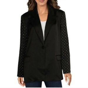 Danielle Bernstein satin studded evening blazer